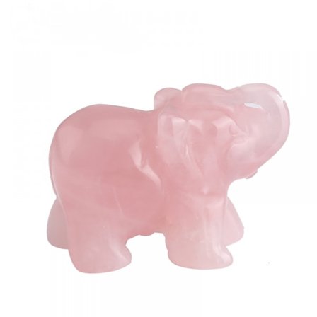 Vaaleanpunainen norsu käsityökoriste luonnollinen vaaleanpunainen kristallijade onnekas koriste kaiverruskäsityö