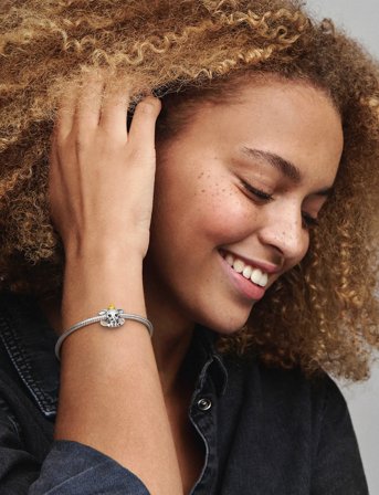 Pandora Disney Dumbo Sterling Silver Charm With Black And Yellow Enamel - Silver - ONE SIZE