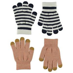 Molo 2-Pack Velvet Rose Kei Gloves 4-10 Years - Gloves and mittens - 4-10 Years - Pink - Mädchen