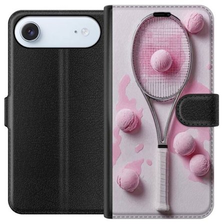 Kompatibel Tegnebogsetui til Apple Apple iPhone 17 Air Rosa glaskugler og tennisketsjer i et kreativt stillbillede med legende popfølelse og moderne