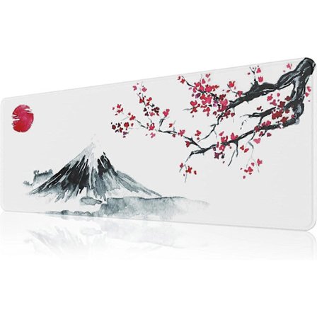 Musmatta (80 x 30 x 0,3 cm) Extra Stor Musmatta Skrivbordsunderlägg, Sydda Kanter, Halkfri Gummibas, Tangentbordsunderlägg, Gaming Musmatta