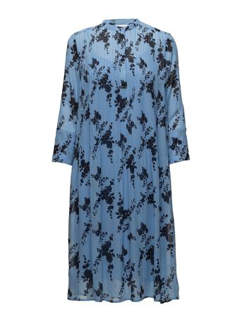 Elm Shirt Dress Aop 9695 Knelang Kjole Blå Samsøe Samsøe