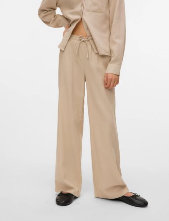 Vero Moda Girl Vmjesmilo Hw Wide Pants Wvn Ga Girl - Cream - 152