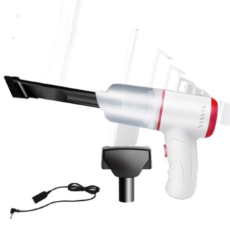 Bilsuger, Trådløs Opladning, Høj Effekt, Mini Bærbar Bilsuger til Hjem og Biler (Elfenbenshvid Trådløs Opladning~Dobbelt Brug til Biler)