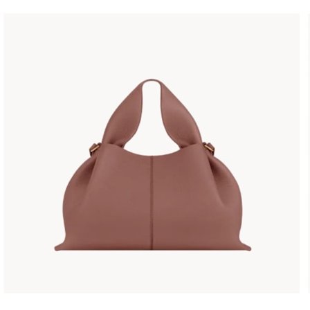 Pauline Lychee-farget Lær Cloud Bag, Fransk Tekstur Skulderveske