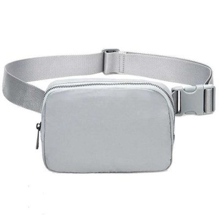 (Lysegrå) Bæltetaske - Nylon - Vandtæt - Ultralet - Unisex - 20x5x14 cm