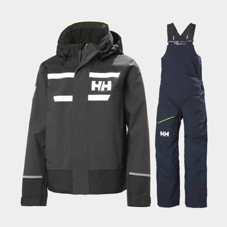 Completo da vela Helly Hansen Jr Salt Port 2.0, Ebony + Navy, bambini & junior, 164 cl (14 anni)