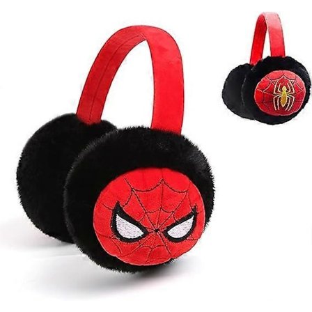 Superhelte-ørevarmere til drenge, vinter, udendørs, bløde, plysforede, strikkede ørevarmere til børn