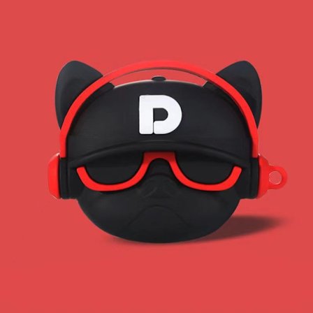 (Musta Punainen) AirPods1/2 Bluetooth Kuulokemikrofoni Kotelo, Silikoni Langaton