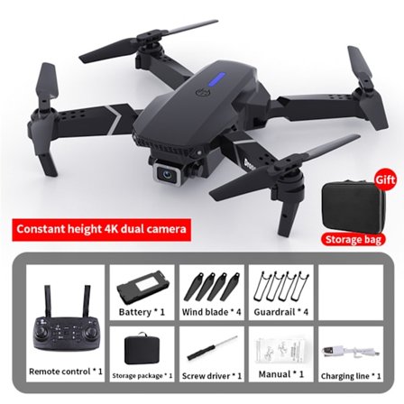 E88 UAV Drone med kamera 2,4GHZ fjernbetjening RC Quadcopter til voksne børn