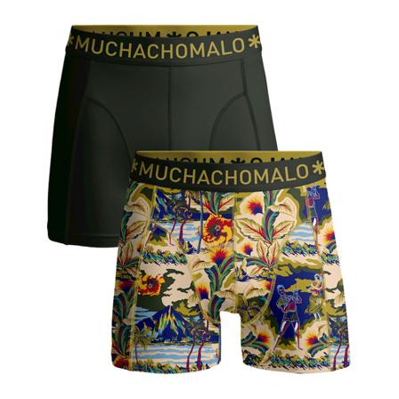 Muchachomalo, 2-Pack boxershorts Baretta Groen, Heren, Maat:M