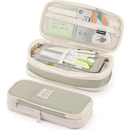 Pennfodral med stor kapacitet, stor pennväska, pennfodral för tonårsflickor - grön -