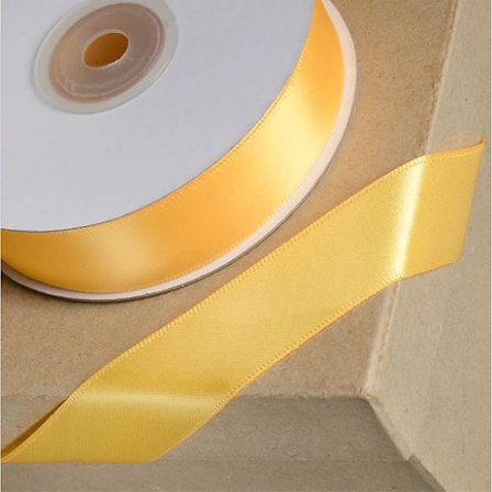 25m Marigold Gul 23mm Bred Satinbånd til Håndværk