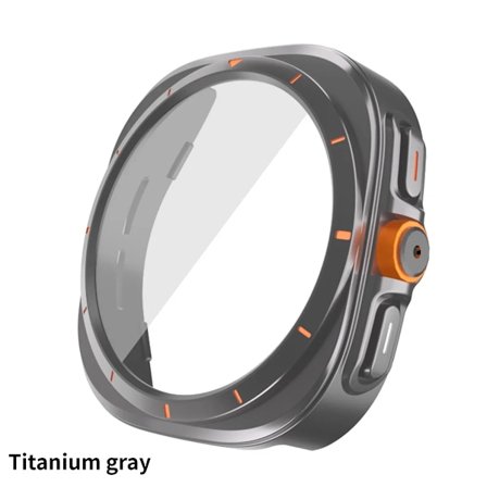 Uppgradera till Ultra-skal för Samsung Galaxy Watch 7 6 40mm 44mm Ändra till Galaxy Watch Ultra 47mm Härdat Glas Skärmskydd