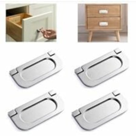 Rostfritt stål osynliga handtag silver skåp låda skåp
