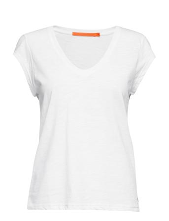 Cc Heart Basic V-Neck T-Shirt White Coster Copenhagen
