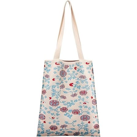 Virkad Väska, Söt Tote Bag, Virkade Väskor för Kvinnor, Liten Estetisk Tote Bag, Katt och Blomma Vävd Tote Stickad Plånbok, Vit Blomma