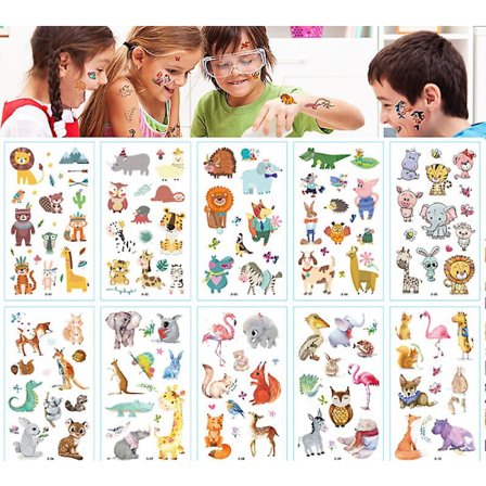 20 ark Undervannsverden / Skogsdyr Midlertidige Tatoveringer Kropp Fake Tatoveringer For Jenter Gutter Barn