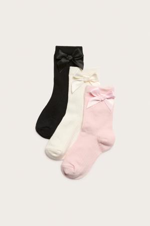 3-pk. sokker med sløyfe | Rosa | Barn | Kappahl