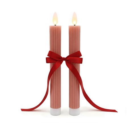 LED-kynttilät, aitoa vahaa, 2 kpl:n setti, ajastintoiminto