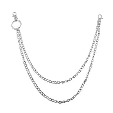 1/2/3 Layer Long Metal Belte Chain Rock Punk Hook Bukser A2