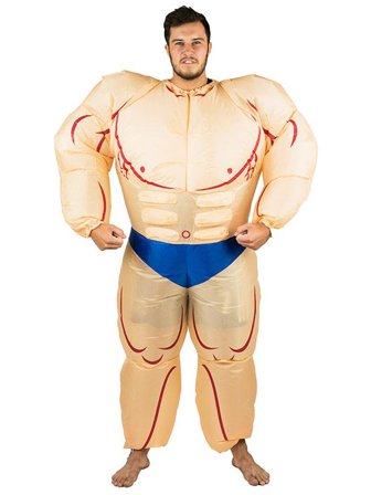 Uppblåsbar Manlig Bodybuilder Dräkt