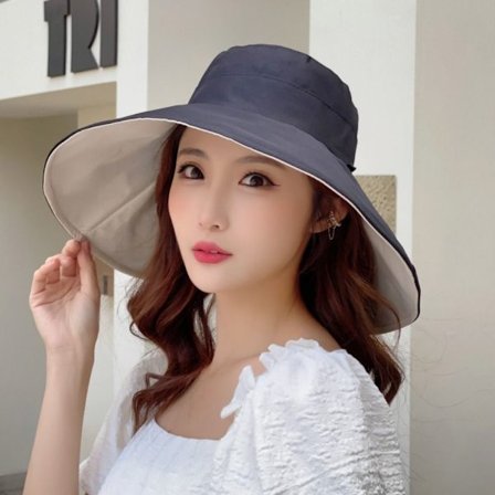 Bucket Hat Beach Cap SVART