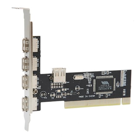 PCI Expansionskort till 4 Port USB2.0 Hub Adapter Höghastighetskonverterare Universella PC-tillbehör