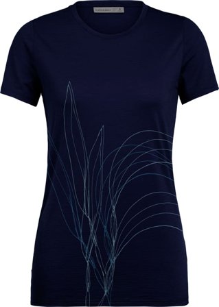 Icebreaker Women's Spector Short Sleeve Crewe Leaf Women short-sleeved sweaters Blue S