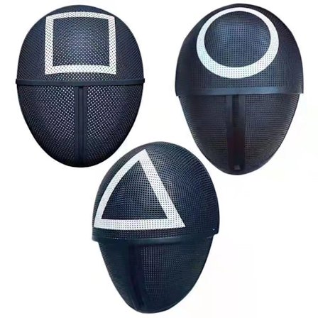 Squid Game Masker Mix | Trekant+Rund+Firkant 3stk-Julegave