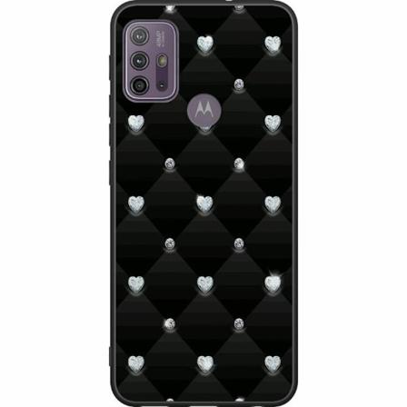 Motorola Moto G10 Svart Skal Bling Heart