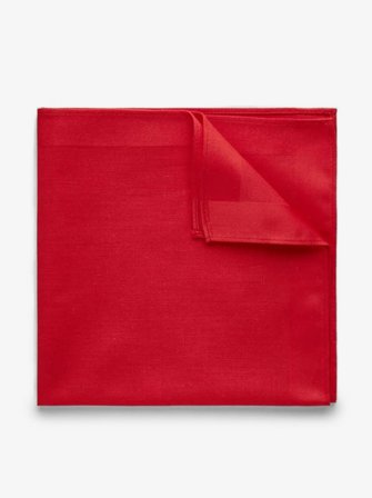John Henric Men's Red Pocket Square Cotton Size Onesize