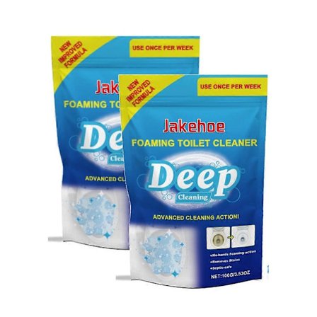 1-3X Kraftig Skum Toiletrengøring Dekontaminerer, Deodoriserer Fjerner Genstridige Pletter | Miljøvenligt 100g Badeværelsesskål Rengøringspulver