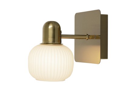 Aneta Lighting MESSINA vegglampe bad 1-lys, matt messing, G9, IP44