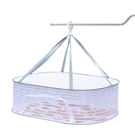 Multifunktionellt Torknät Vindtätt Dragkedja Fisk Frukt Torkställ För Balkong