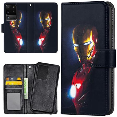 Samsung Galaxy S20 Ultra - Mobilcover/Etui Cover Glowing Iron Man