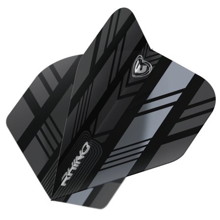 Ailes de fléchettes Winmau Rhino noir et gris | Winmau.com