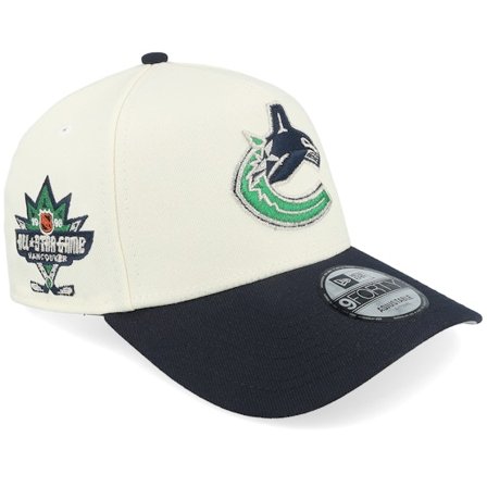 New Era - NHL White adjustable Czapka Z Daszkiem - Hatstore Exclusive x Vancouver Canucks 9FORTY All Star Game 98 Chrome/Navy A-Frame Adjustable @ 
