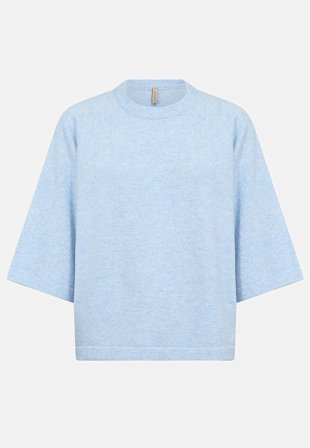 Soyaconcept - Stickad, supermjuk tröja - ljusblå melange - för damer - M (40) - Cellbes