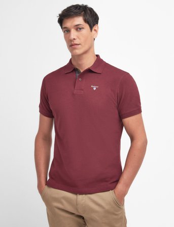 Barbour Barbour Tartan Pique Polo - Burgundy - L