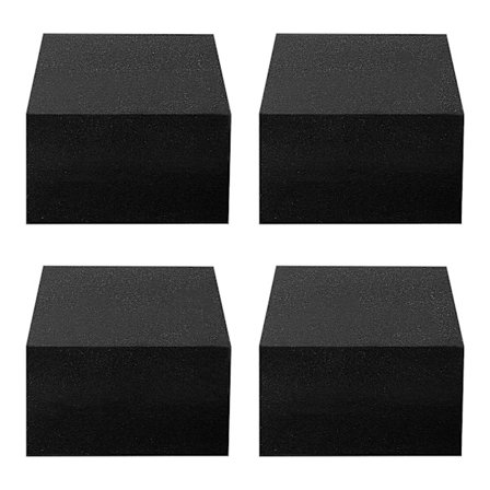 4 stk. Akustisk Skum Lydisolering Bomuld Absorption Rum Musikværelse Fliser Vægpaneel Brandhæmmende Svampe, Sort