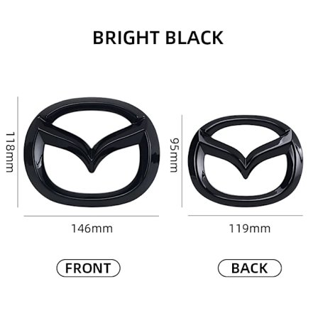 Bil Grill Merke Bagasjerom Emblem For Mazda 3 Axela Atenza 17-20 Karbonfiber Hode Bakre Kropp Dekal Tilbehør