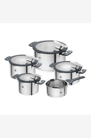 ZWILLING - Grydesæt Simplify 5 dele - Sølvfarvet - Gryder & kasseroller - Fra Homeroom