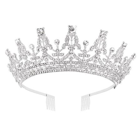 Full Diamond Crown Crown Tiara SILVER