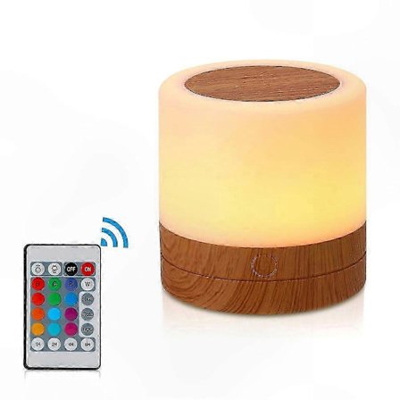 Børnenatlampe, bærbar berøringslampe, USB-genopladelig bordlampe til børneværelse, trådløs bordlampe[D]