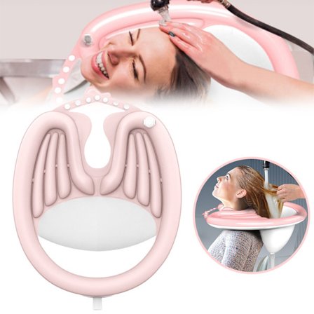 Bærbar oppustelig hårvaskestativ Indbygget oppustelig nakkestøtte Head up hårshampoo bassin Foldbar shampoo skål til ældre og gravide kvinder