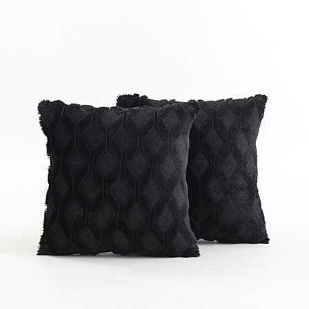 Mjukt dekorativt kuddfodral för vardagsrum, soffa 2-pack