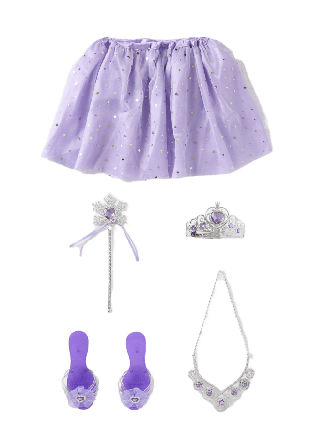 Å KIDS Utklädnad prinsesset Lila ONESIZE