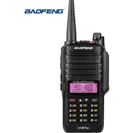 Baofeng UV-9R Plus FM Radiopuhelin VHF/UHF Radio IP67 Vedenkestävä, Dual Band/Näyttö/Pitkä Valmiusaika (Kuulokkeet Mukana)