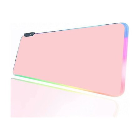 Wabjtam Rosa RGB Gaming Musmatta 31,5 x 12 Tum Pc XL Stor Utökad Ljusande Skrivbordsmatta med halkfri gummibas för datortangentbord och mus